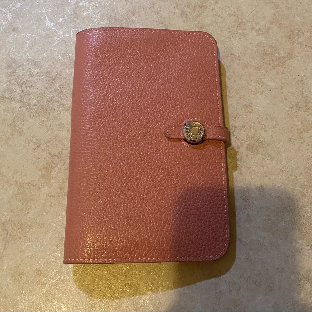 Pink leather wallet